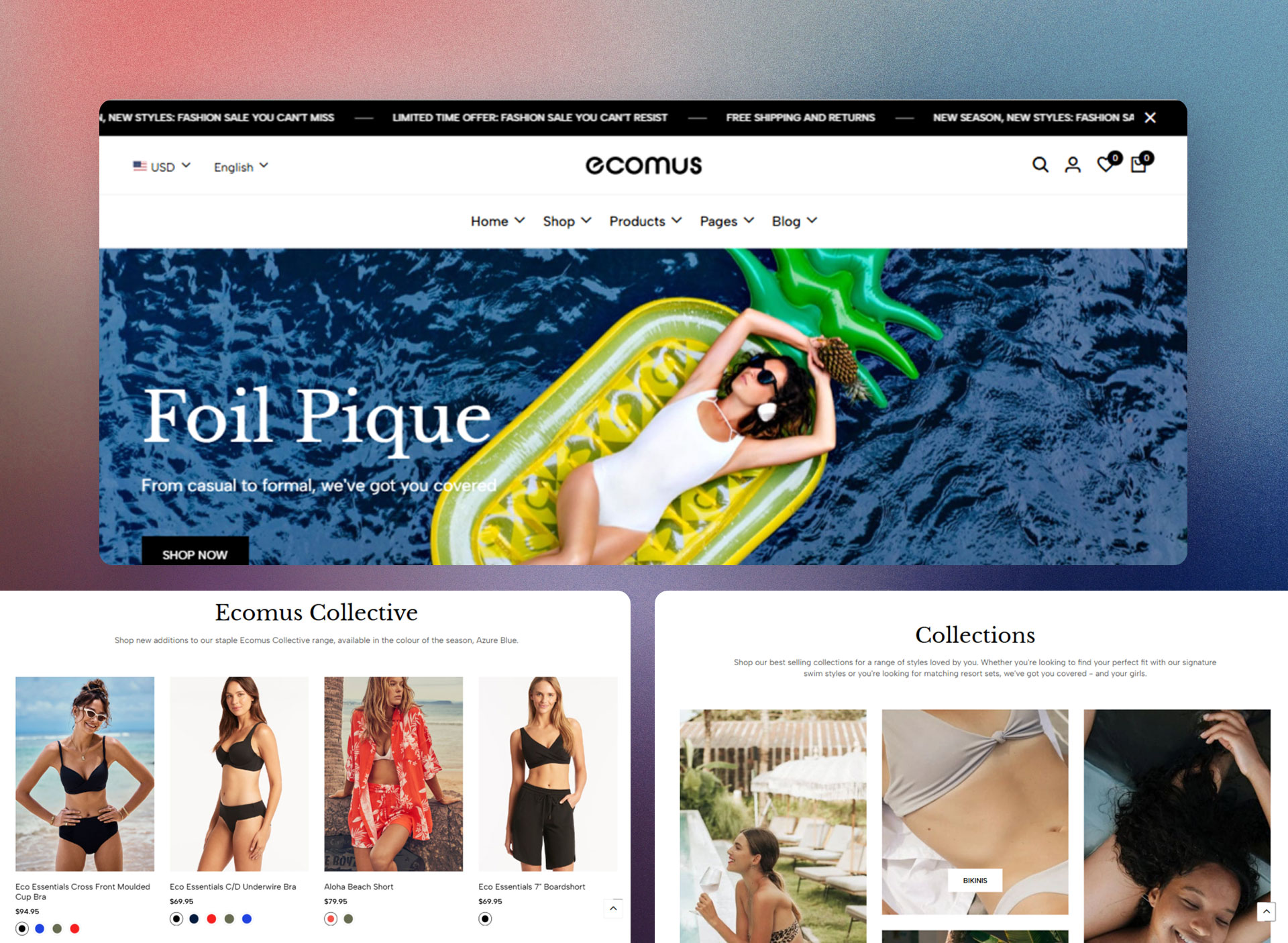 Swimwear 泳衣/内衣/箱包 B2C主题